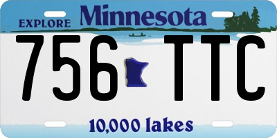 MN license plate 756TTC