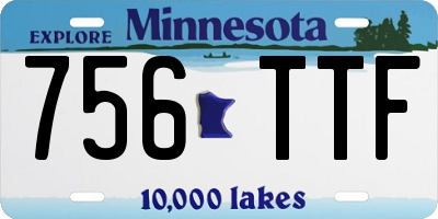 MN license plate 756TTF