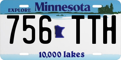 MN license plate 756TTH