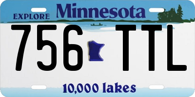 MN license plate 756TTL