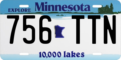 MN license plate 756TTN