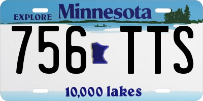 MN license plate 756TTS