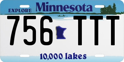 MN license plate 756TTT