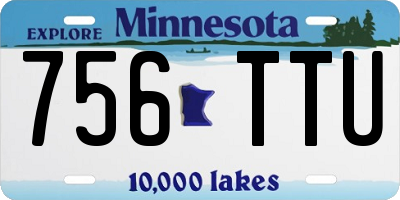 MN license plate 756TTU