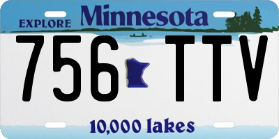 MN license plate 756TTV