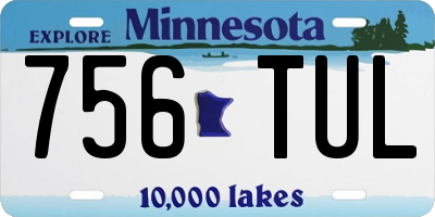 MN license plate 756TUL