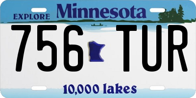 MN license plate 756TUR