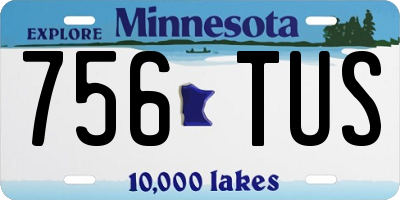 MN license plate 756TUS