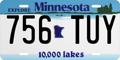 MN license plate 756TUY