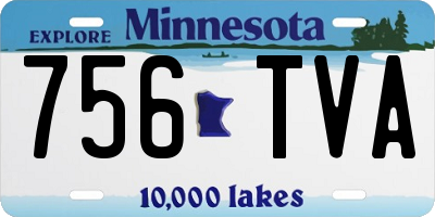 MN license plate 756TVA