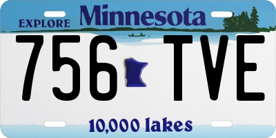 MN license plate 756TVE