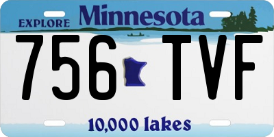 MN license plate 756TVF