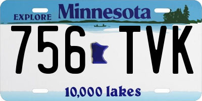 MN license plate 756TVK