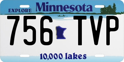 MN license plate 756TVP