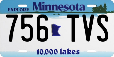 MN license plate 756TVS