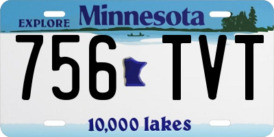 MN license plate 756TVT