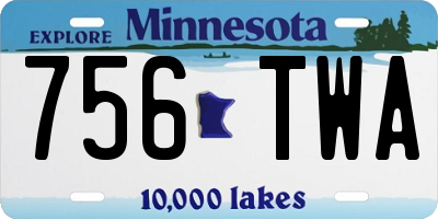 MN license plate 756TWA