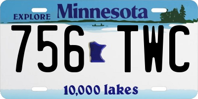 MN license plate 756TWC