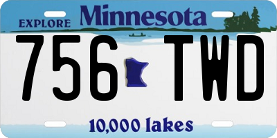 MN license plate 756TWD