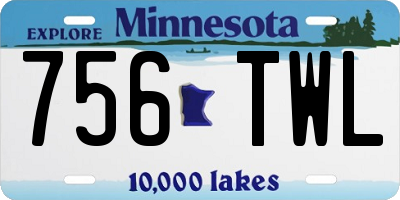 MN license plate 756TWL