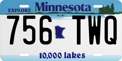 MN license plate 756TWQ