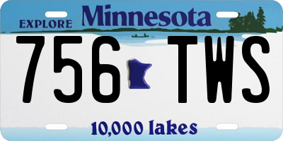 MN license plate 756TWS