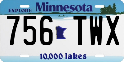 MN license plate 756TWX