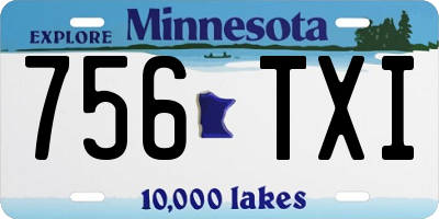 MN license plate 756TXI