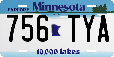 MN license plate 756TYA