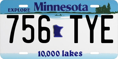 MN license plate 756TYE