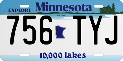 MN license plate 756TYJ