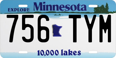 MN license plate 756TYM