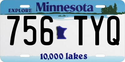 MN license plate 756TYQ