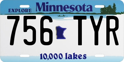 MN license plate 756TYR
