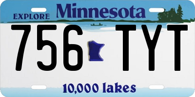 MN license plate 756TYT