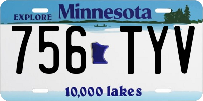 MN license plate 756TYV