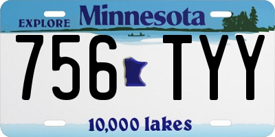 MN license plate 756TYY