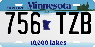 MN license plate 756TZB