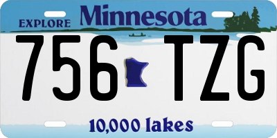 MN license plate 756TZG