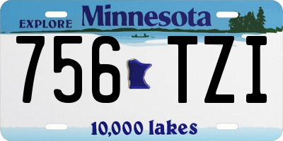 MN license plate 756TZI