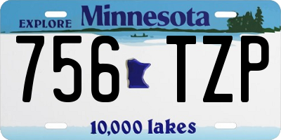 MN license plate 756TZP