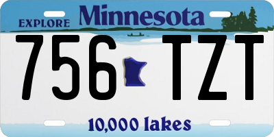 MN license plate 756TZT