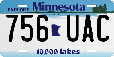 MN license plate 756UAC