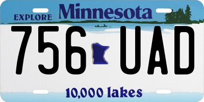 MN license plate 756UAD
