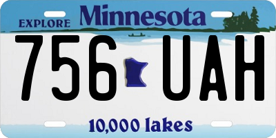 MN license plate 756UAH