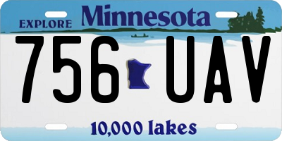 MN license plate 756UAV