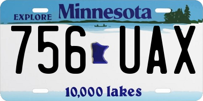 MN license plate 756UAX