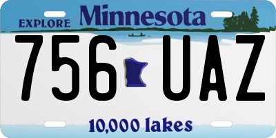 MN license plate 756UAZ