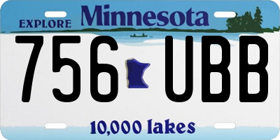 MN license plate 756UBB