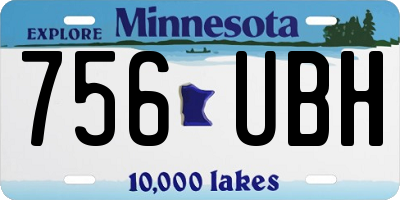 MN license plate 756UBH